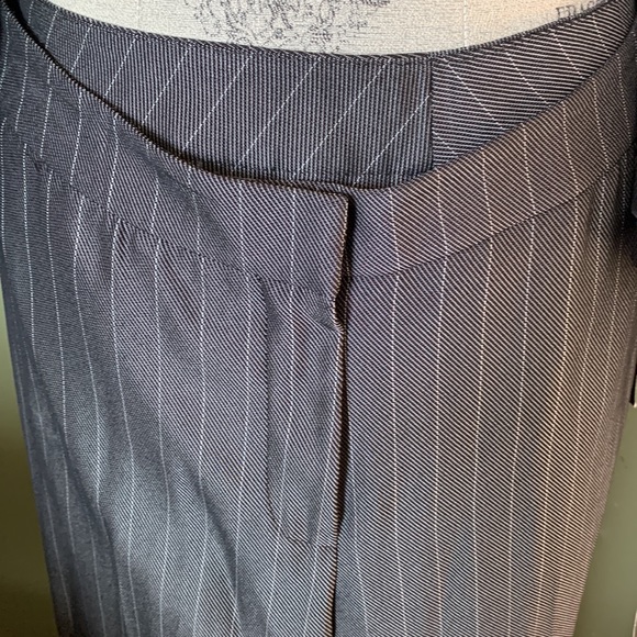Beautiful pinstripe suit, BNWT, purchased from Macy’s, Size 8P, Color is slate. - Picture 10 of 16